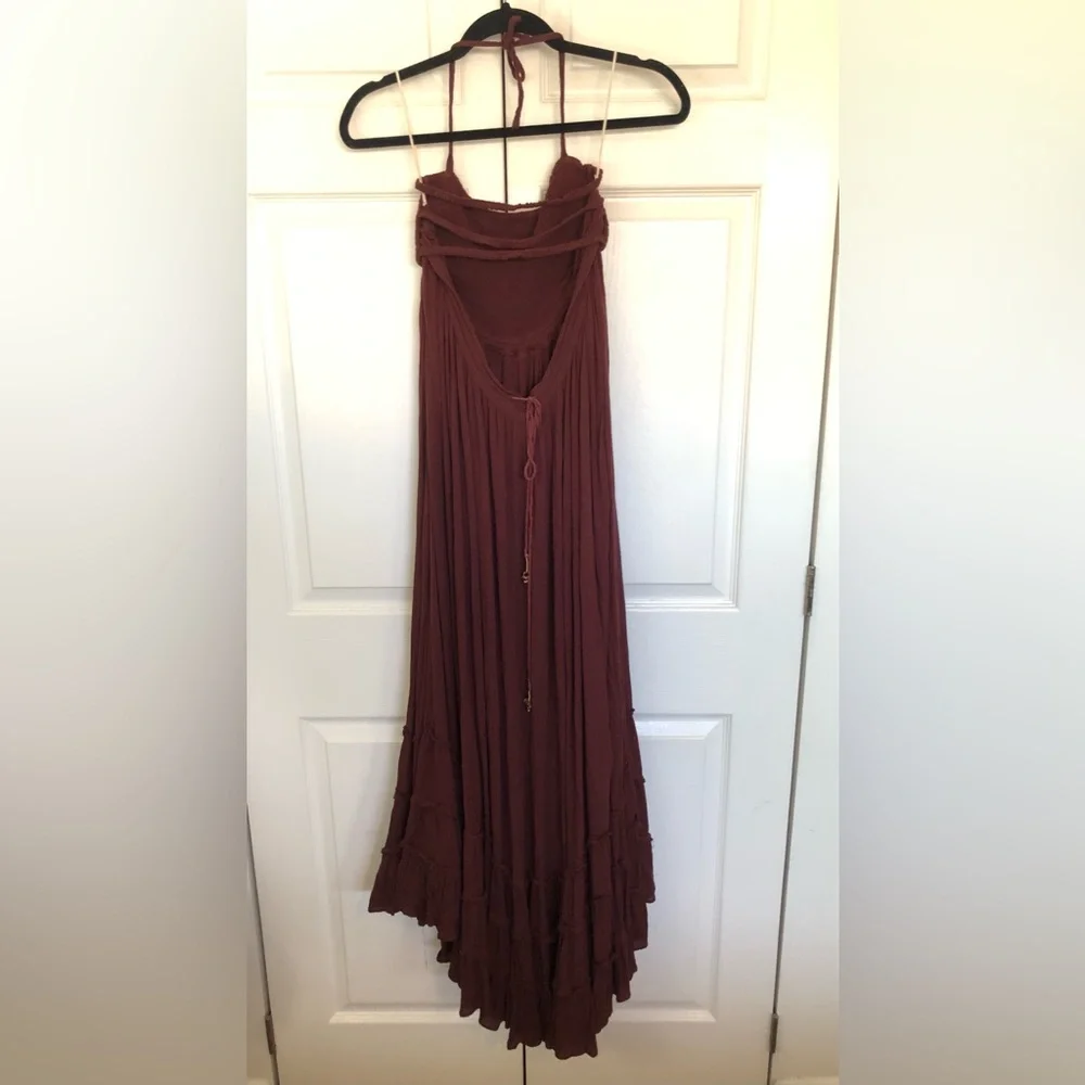 Free People Mocha Brown Extratropical Maxi Dress Size XS_11